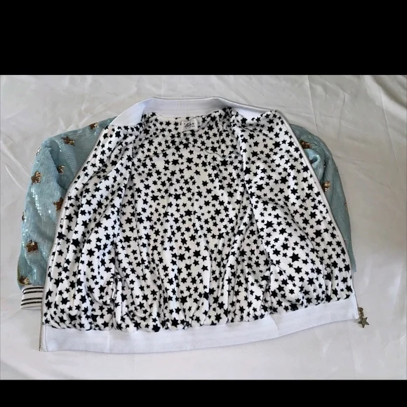 Lola + The Boys Sequin Star Jacket - Blue and Gold - Picture 2 of 7